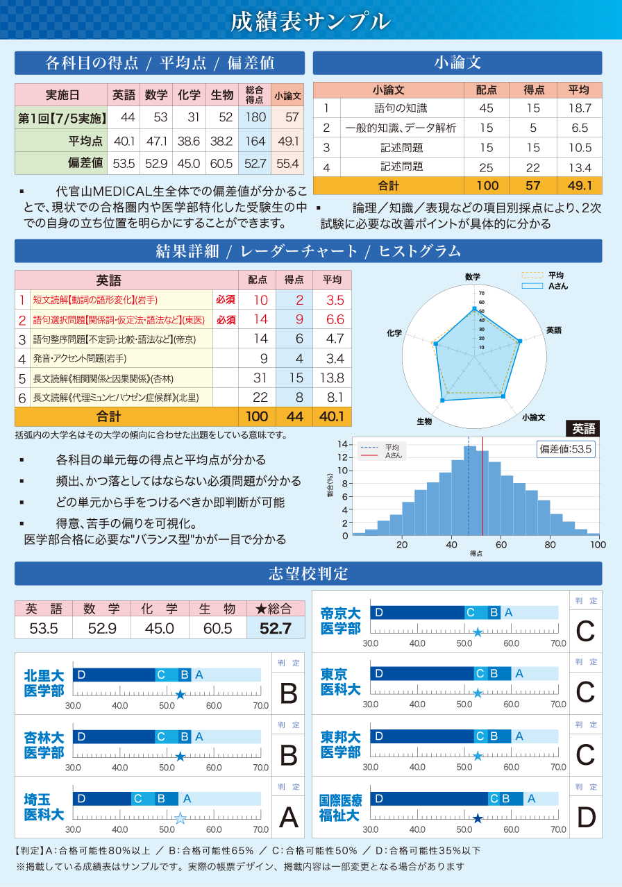 成績表サンプル